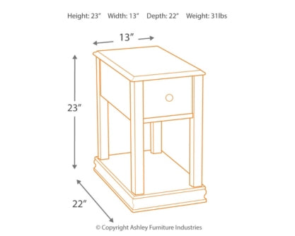 Breegin Chairside End Table - T007-527