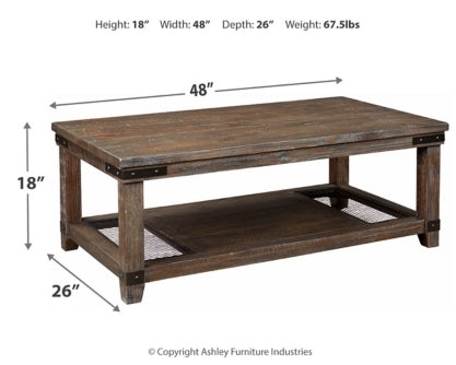 Danell Ridge Coffee Table with 2 End Tables - PKG008584