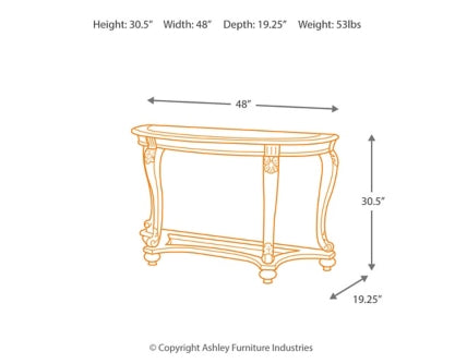 Norcastle Sofa/Console Table