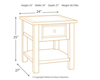 Bolanburg Coffee Table and 2 End Tables