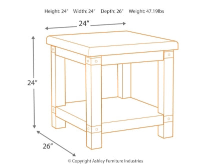Carynhurst Coffee Table with 1 End Table