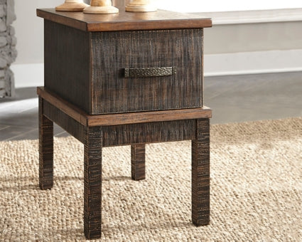 Stanah Chairside End Table with USB Ports & Outlets