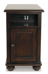 Barilanni Chairside End Table with USB Ports & Outlets - The Bargain Furniture