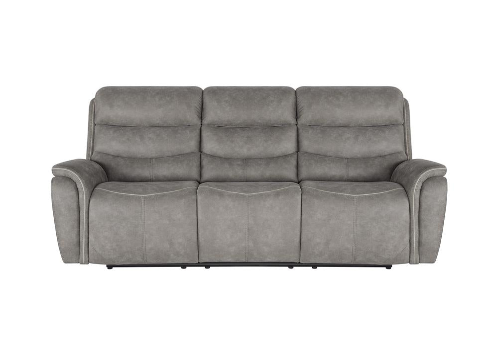 KAMARI  SOFA W/DUAL RECLINER-GRAY