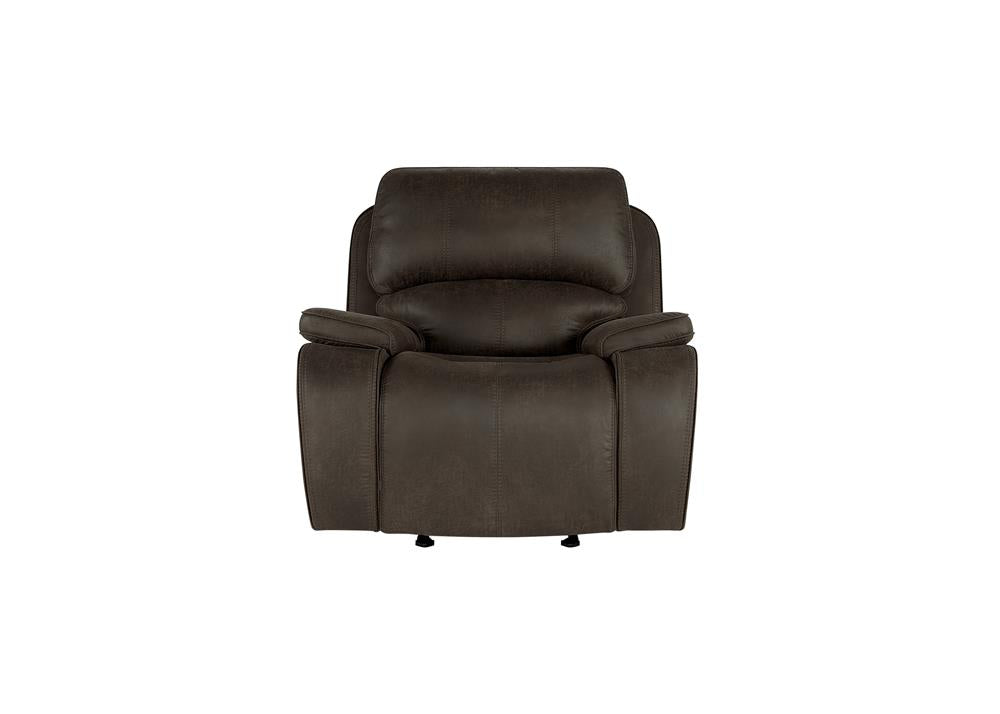 BROOKINGS GLIDER RECLINER W/PWR HR & FR-BROWN