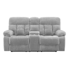 BRAVO CONSOLE LOVESEAT W/ DUAL RECLINERS-STONE