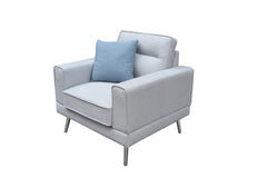 BRENTWOOD CHAIR W/ACCENT PILLOW-GRAY