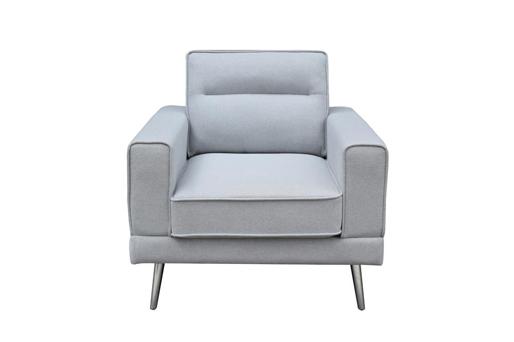 BRENTWOOD CHAIR W/ACCENT PILLOW-GRAY
