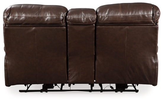 Hallstrung Power Reclining Loveseat with Console