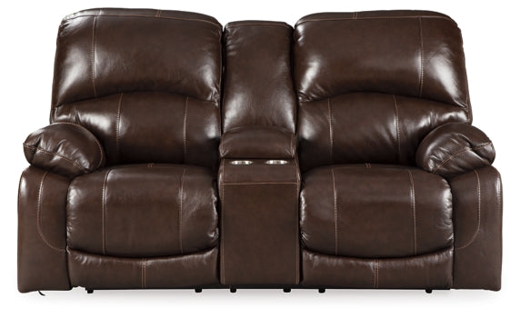 Hallstrung Power Reclining Loveseat with Console