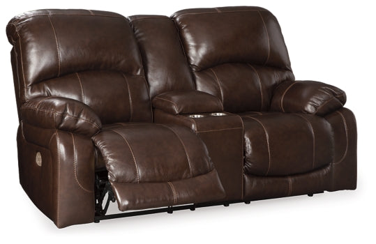 Hallstrung Power Reclining Loveseat with Console