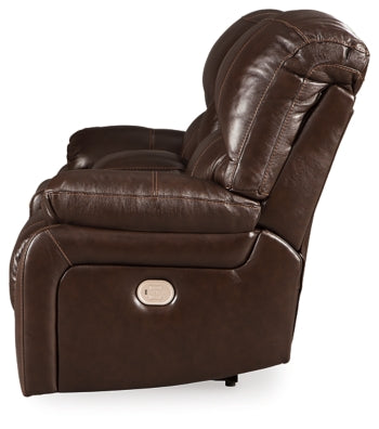 Hallstrung Power Reclining Loveseat with Console