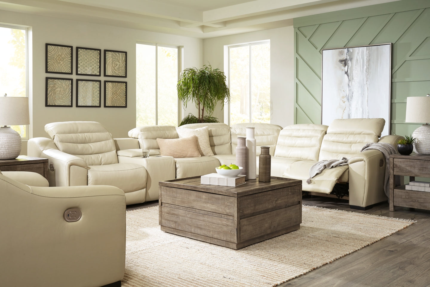 Center Line 6-Piece Sectional with Recliner