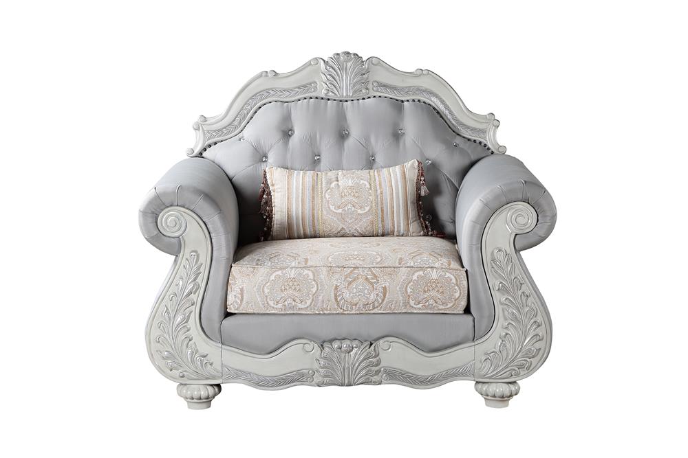 CAMBRIA HILLS CHAIR CUSHION & FRAME, ARMS, AND THROW PILLOW