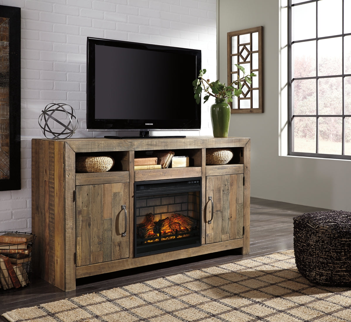 Sommerford 62" TV Stand with Electric Fireplace - W775W4
