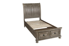 ALLEGRA 3/3 T STORAGE FOOTBOARD & SLATS-PEWTER