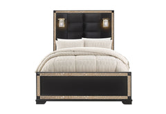 BLAKE - FULL BED WITH LAMPS, KING BED WITH LAMPS, QUEEN BED WITH LAMPS