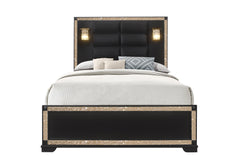 BLAKE - FULL BED WITH LAMPS, KING BED WITH LAMPS, QUEEN BED WITH LAMPS